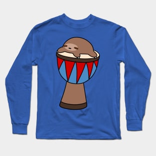 Little Sloth and Djembe Long Sleeve T-Shirt